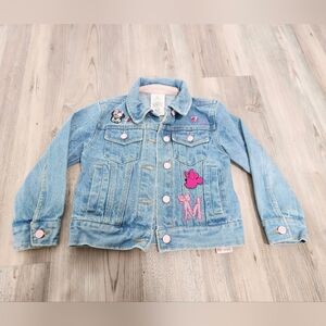 Walt Disney World Girls Denim Minnie Mouse Jacket Size 4